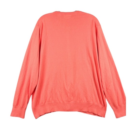 Greg Norman Cardigan Sweater Womens XXL Coral Pink Button Front Knit Top Golfing - Picture 2 of 7